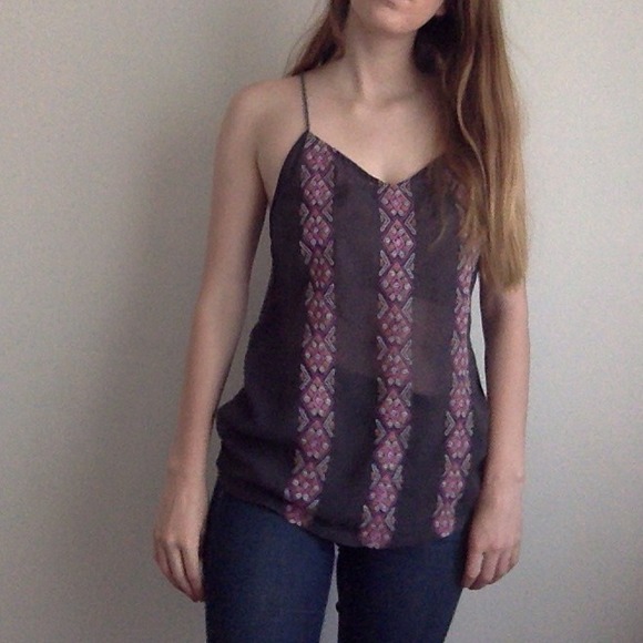 Sheer Print Tank Top - Picture 2 of 2