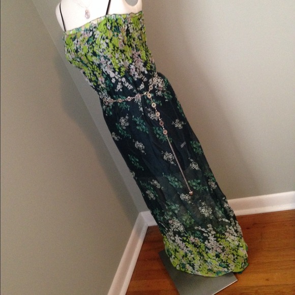 New summer beach maxi green dress