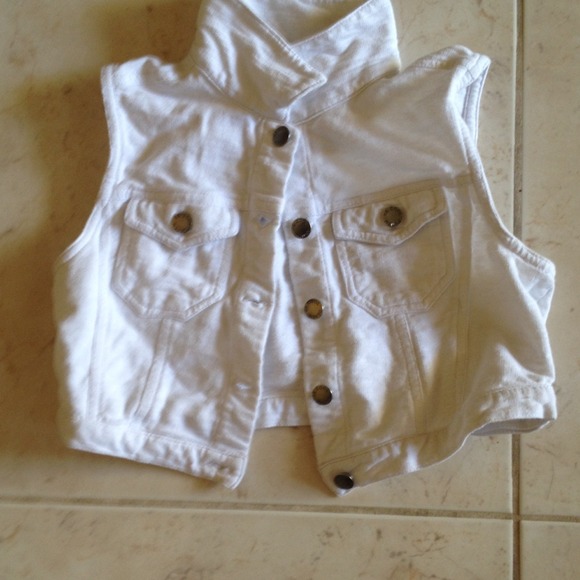 Ladies white cotton vest