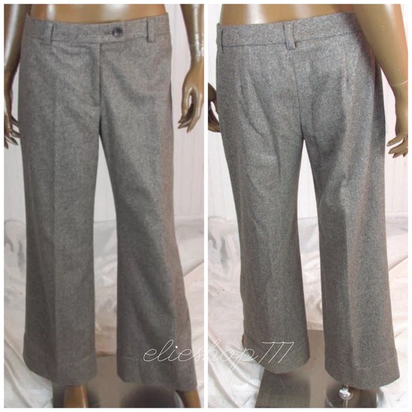 J.CREW Tan Herringbone Wool Lined Dress Pants