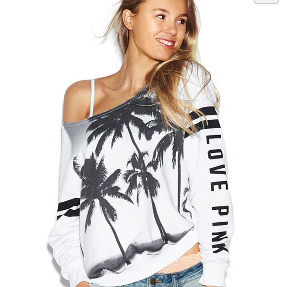 Victoria's secret off the shoulder sweat shirt.