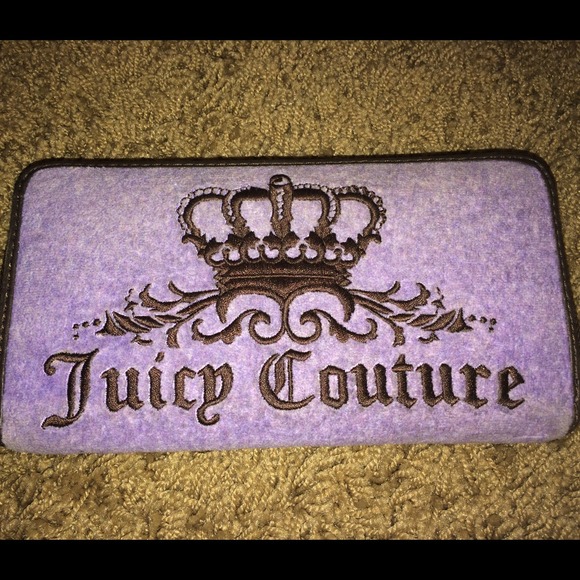 Juicy Couture terry cloth wallet purple like new!