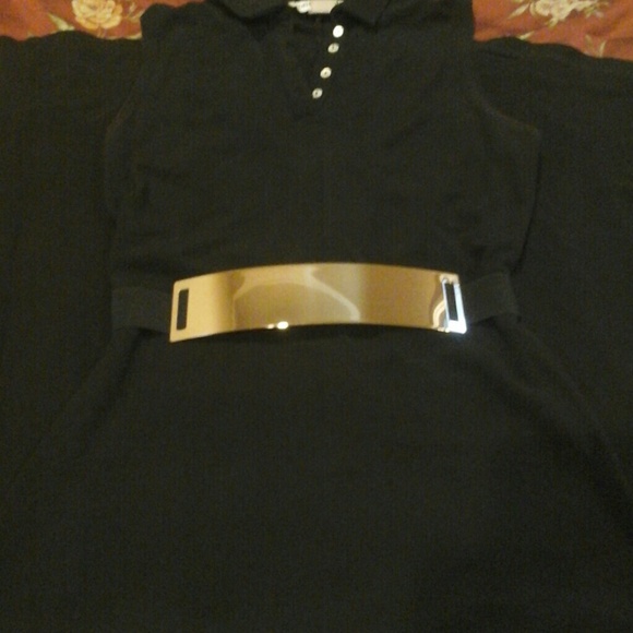 Trendy, bling metal plate belt