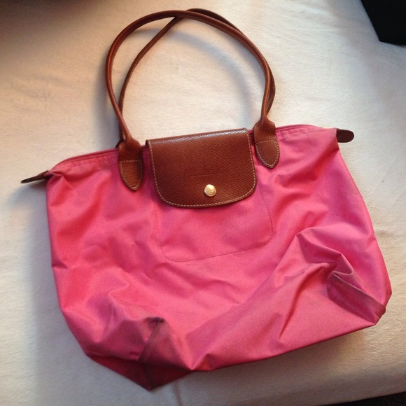 Small long champ pink authentic tote