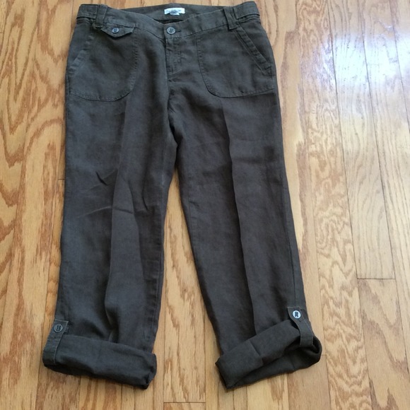 Calvin Klien linen brown Capri/pants .