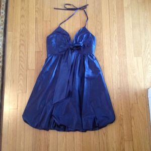 Jessica McClintock dress - blue w/ bow