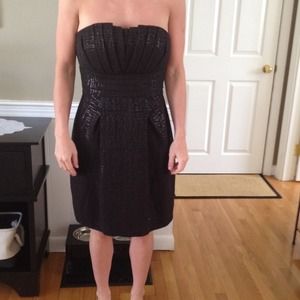Black cocktail dress strapless LBD