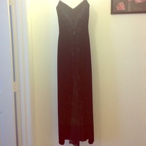 Sexy  velvet black dress.