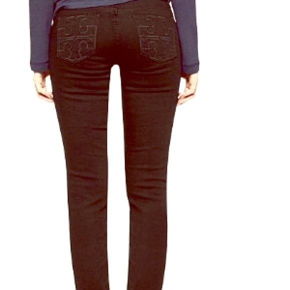 Tory Burch Black Wash Skinny Jeans 27