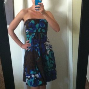 Strapless summer dress.