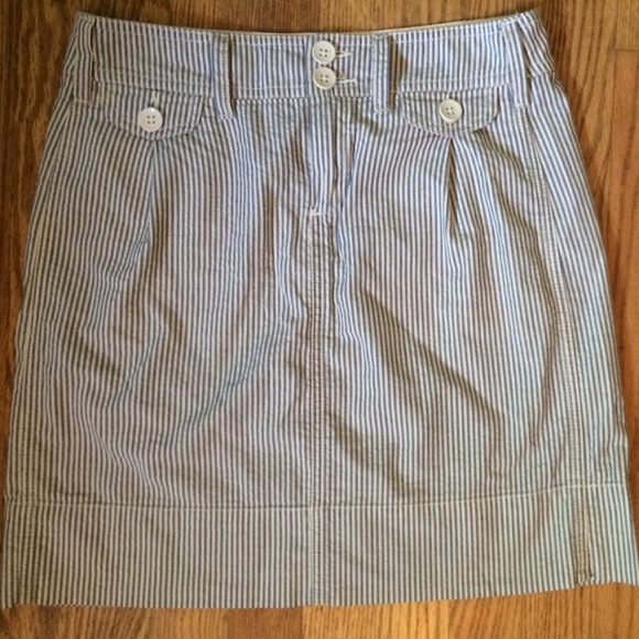 Anthro Seersucker skirt