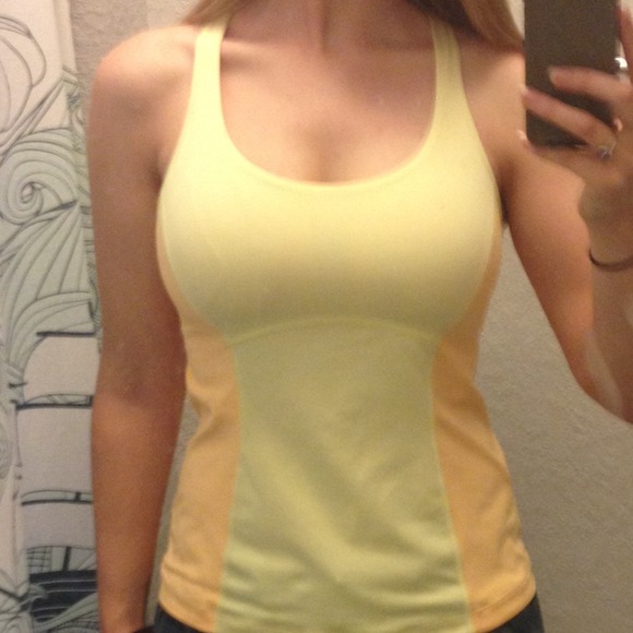 Lululemon Yellow Running Yoga Top Size 10