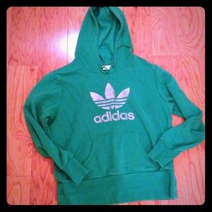 Adidas Womens Green Hoodie size XL
