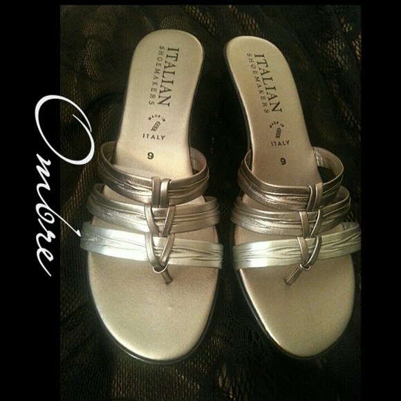 Beautiful Thong Pewter to Silver Wedges