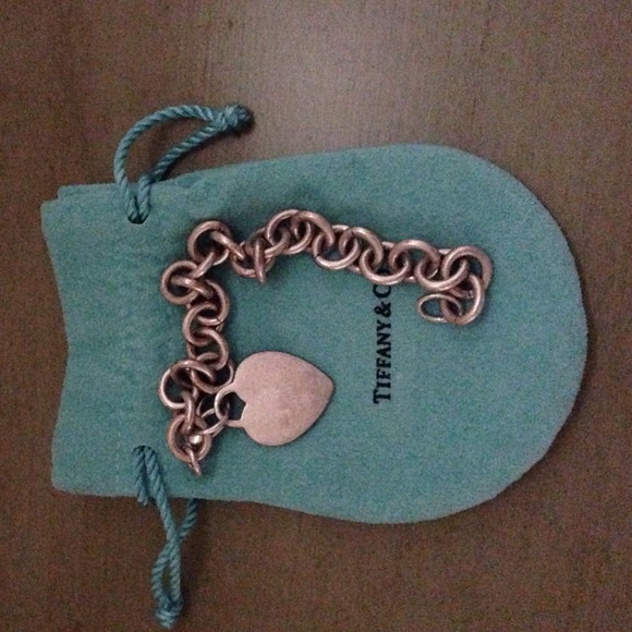 Tiffany & co. Heart tag charm bracelet silver
