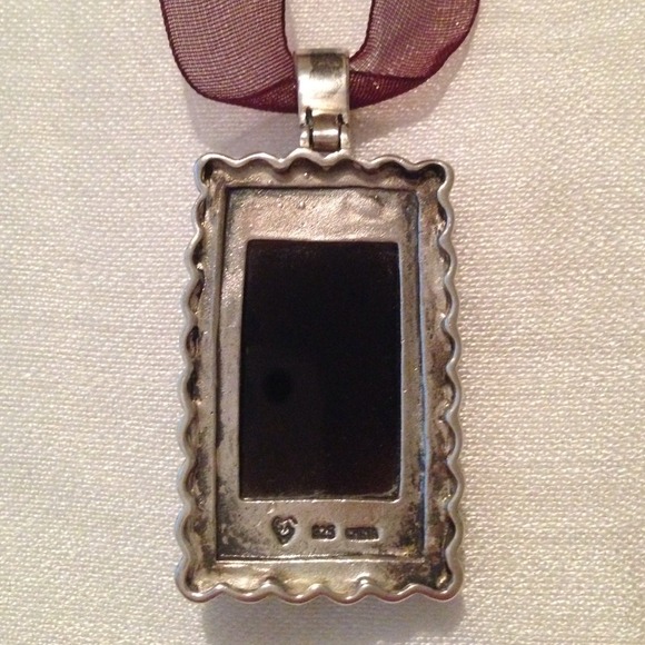 ❤️Sterling and Maroon Pendant❤️ - Picture 2 of 4