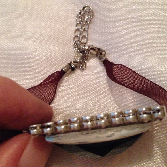 ❤️Sterling and Maroon Pendant❤️ - Picture 4 of 4