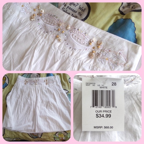 Guess White Skirt