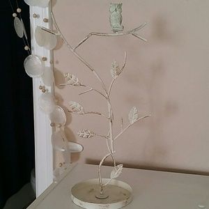 White owl jewelry holder