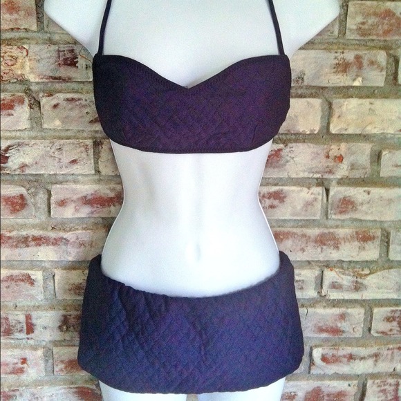 NWOT Juicy Couture Navy Blue Quilted Swimsuit