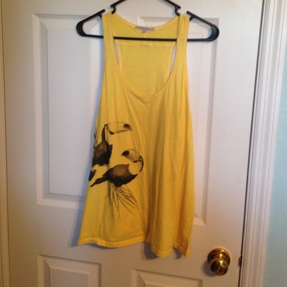 Yellow GAP tank with toucan print