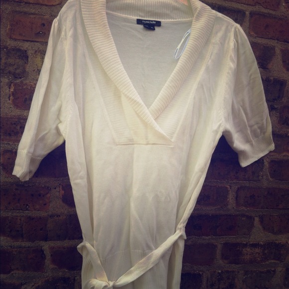 My Michelle Ivory Cream knit cardi XL