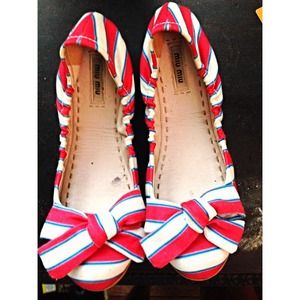 Miu miu ballet flats practically new!