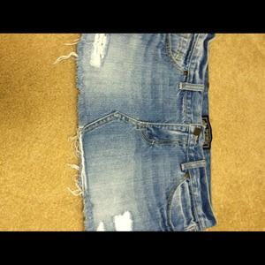 Denim mini skirt