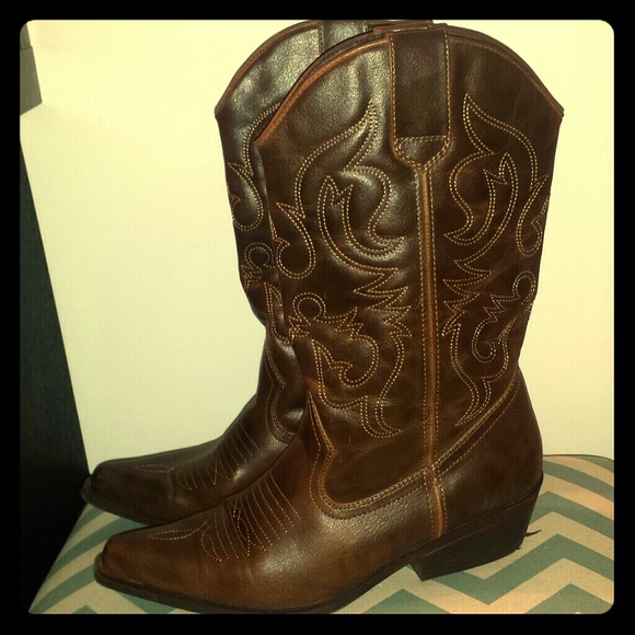 Madden Girl Brown Cowboy Boots size 8 1/2