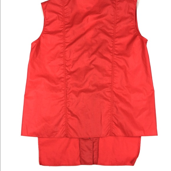 NWT Helmut Lang Red Blouse Hi-Low - Picture 4 of 4