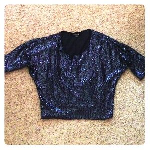 Sequin crop top
