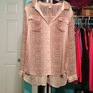 *PRICE REDUCED* snake skin patterned blouse.