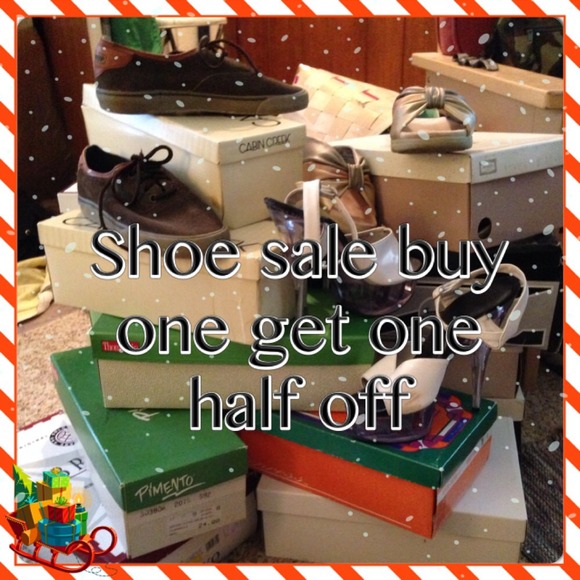 Shoe Sale buy 1 get second 1 half off