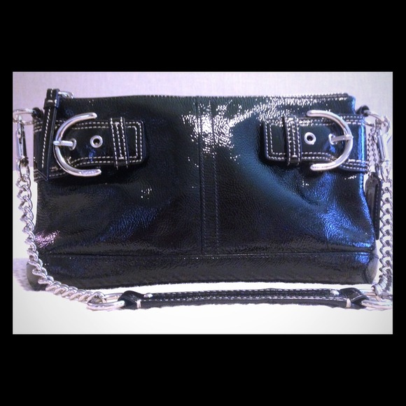 * REDUCED * COACH Black Patent Leather Purse