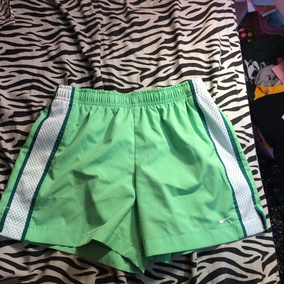 Green nike shorts