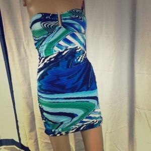 Printed tube dress