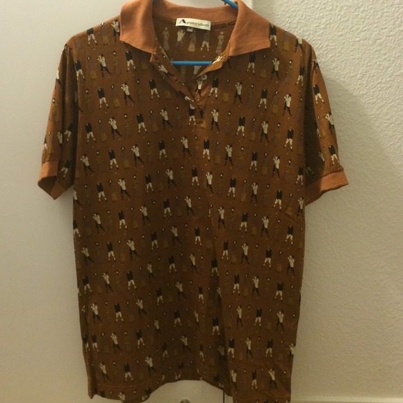 Aquascutum Dark Tannish Brown Cotton Short Sleeve