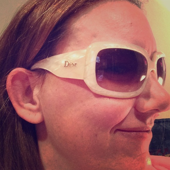 SOLD Dior Cream tortoise oversized Sunglasses