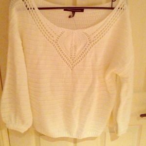Nwt foreign exchange cream fluffy sweater