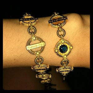 Rebecca Minkoff gold plated crystal bracelet