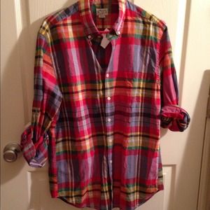 MENS plaid J. Crew button down