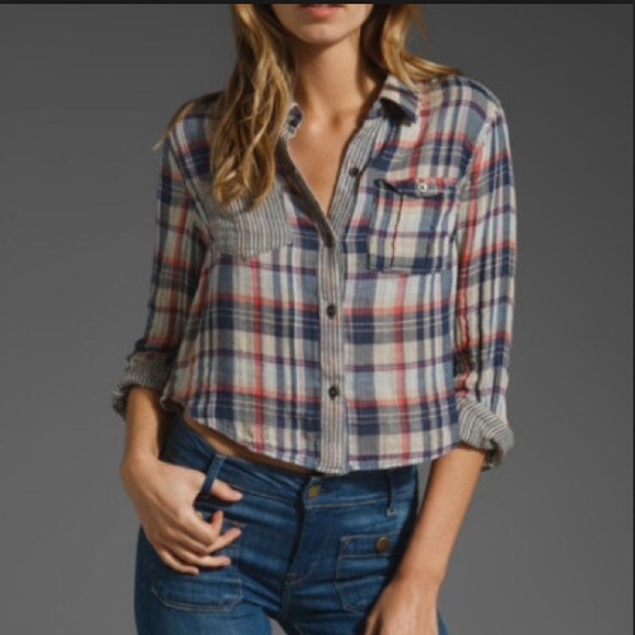 Free People Tops - Free people cropped flannel