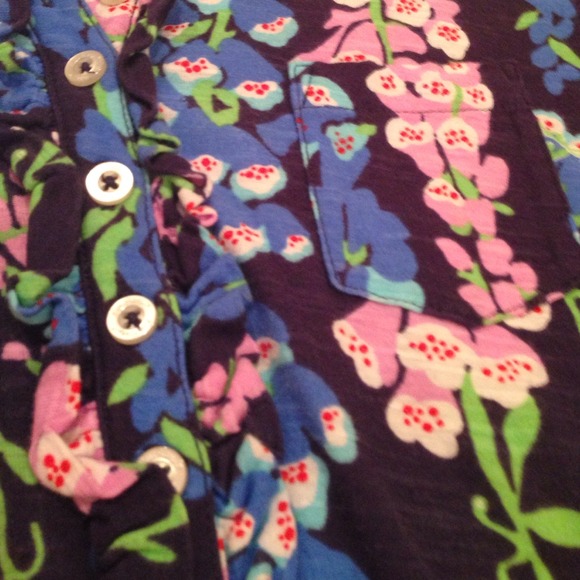 EUC Lilly Pulitzer Carolyn dress,bright navy foxy. - Picture 3 of 4