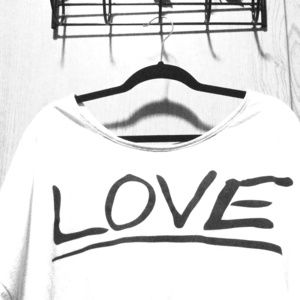 B&W Sheer Love Half-shirt