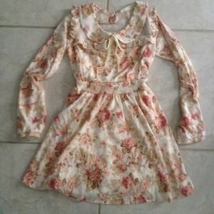Liz Lisa long sleeve floral Peter Pan dress