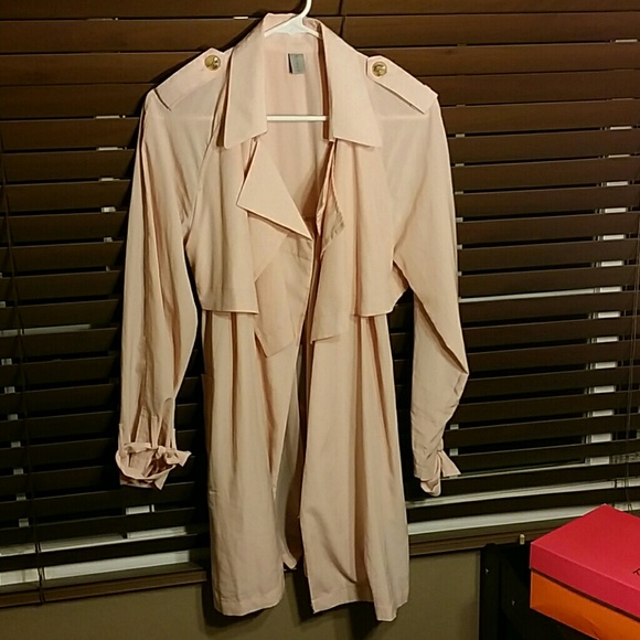 Stella Mccartney blush pink silk trench