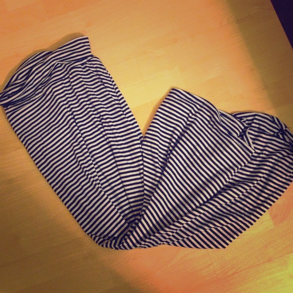 ❎SOLD❎ Blue striped maxi skirt