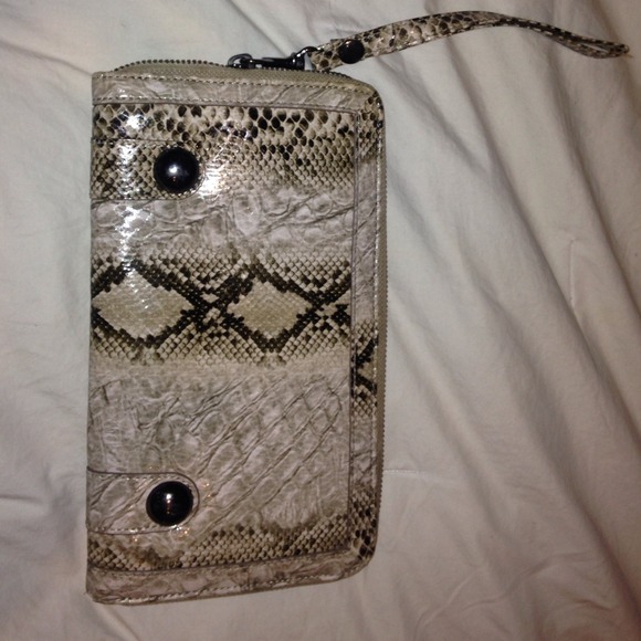 Snake skin clutch