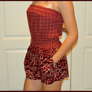 Patterned romper