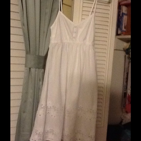 💕ASOS Spaghetti Straps White Eyelet Dress - Picture 2 of 4